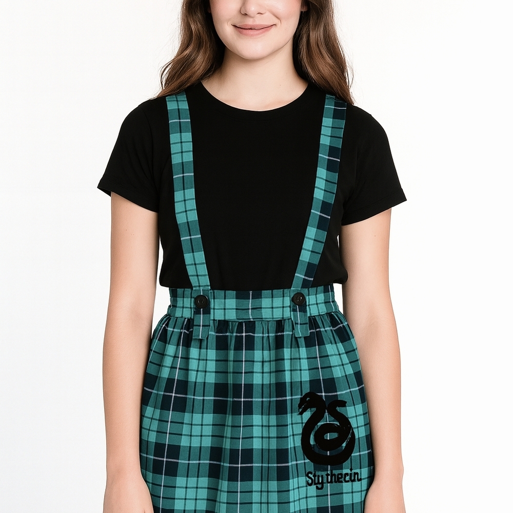 Hot Topic Green Plaid Skirt
